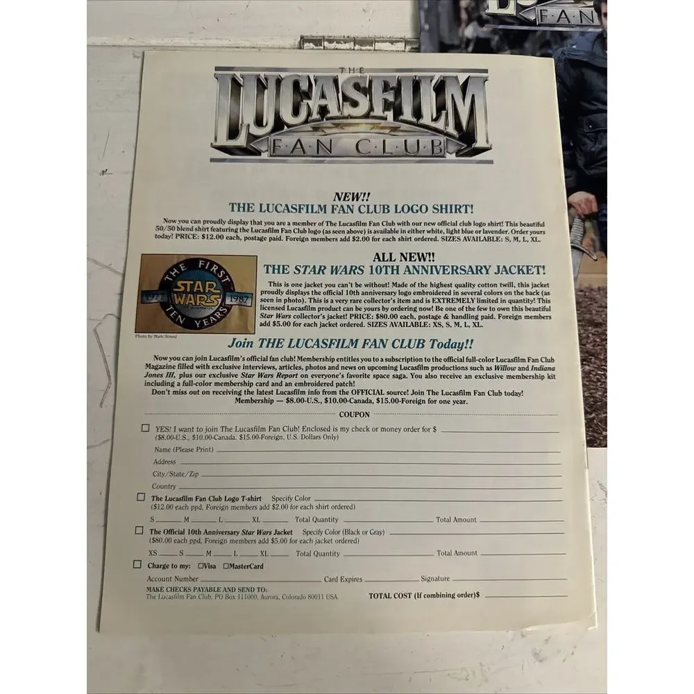 3 Lucasfilm‎ Fan Club Magazine Lot George Lucas Star Wars Willow 1987 1 2 1989 6